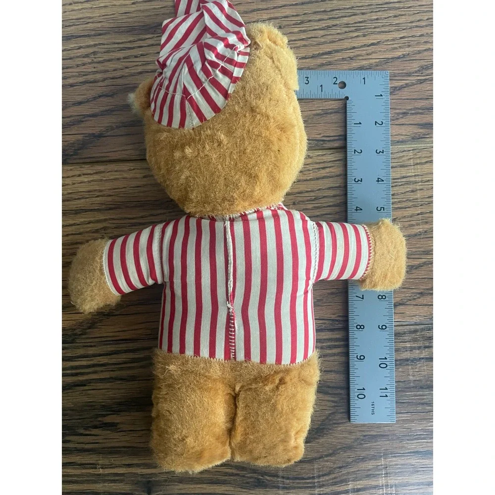 Adorable Vintage Hand Made Teddy Bear Hand Stitched with Nightcap and Nightshirt